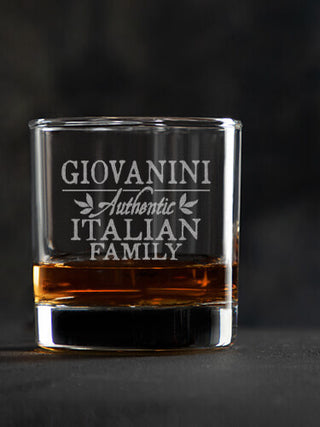 Italian Family : Rocks Glasses - Engraved