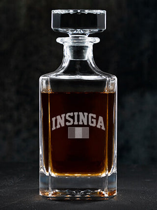 Italian Flag Varsity : Whiskey Decanter - Engraved