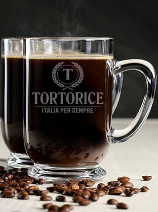Italian Monogram : Coffee Mugs - Engraved