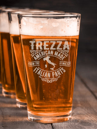 Italian Parts : Pint Glasses - Engraved