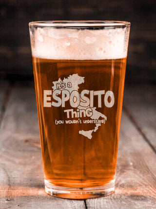 Italian Thing : Pint Glasses - Engraved