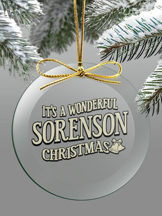 It's A Wonderful Christmas : 4 Inch Round Glass Ornament