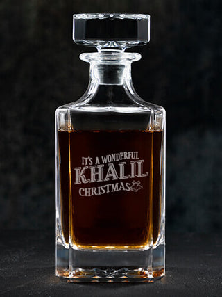 It's A Wonderful Christmas : Whiskey Decanter - Engraved