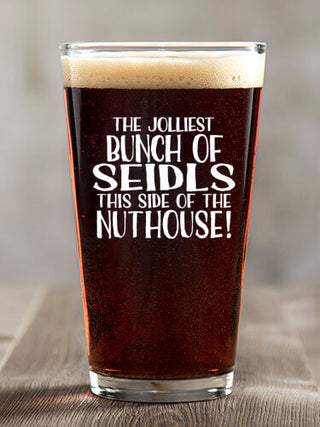 Jolliest Bunch : Pint Glasses - Color Printed
