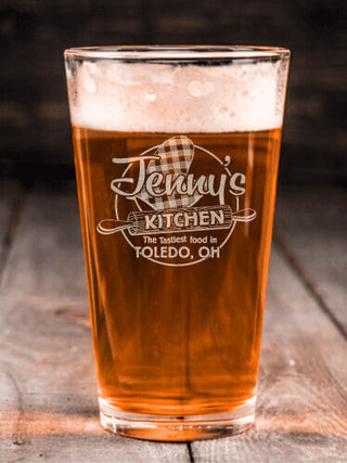 Kitchen : Pint Glasses - Engraved