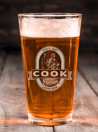 Lager : Pint Glasses - Engraved