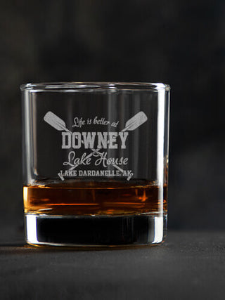 Lake House : Rocks Glasses - Engraved