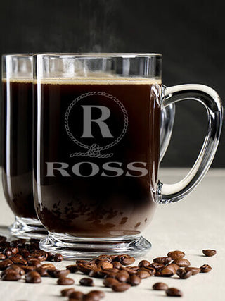 Lasso Monogram : Coffee Mugs - Engraved