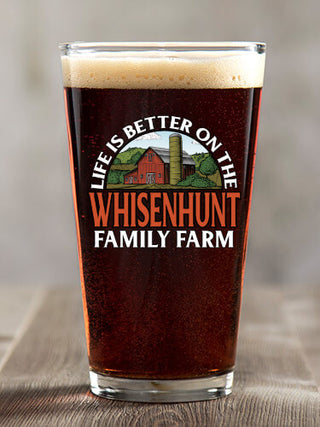 Life Is Better Farm : Pint Glasses - Color Printed