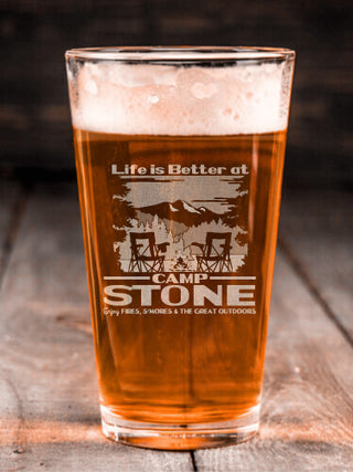 Life Is Better : Pint Glasses - Engraved