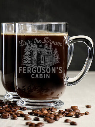 Livin' The Dream Cabin : Coffee Mugs - Engraved