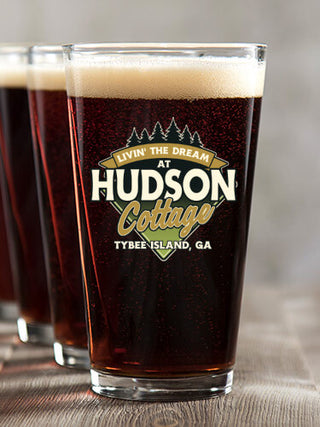 Livin' The Dream Cottage : Pint Glasses - Color Printed