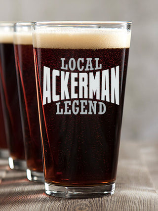 Local Legend : Pint Glasses - Color Printed