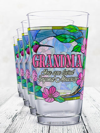 Loved Beyond Measure : Pint Glasses - Color Printed