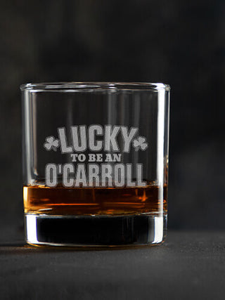 Lucky To Be : Rocks Glasses - Engraved