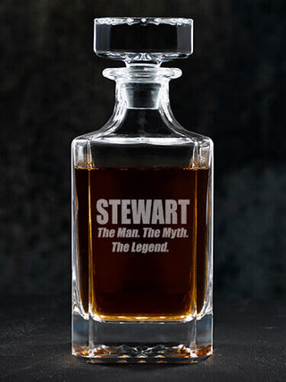 Man Myth Legend : Whiskey Decanter - Engraved