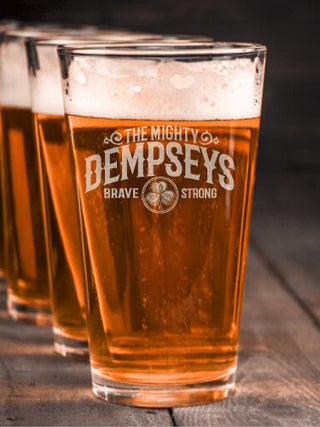 Mighty : Pint Glasses - Engraved