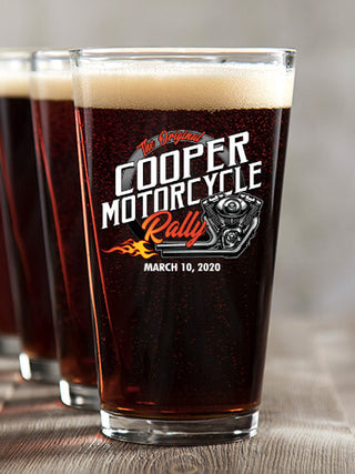 Motorcycle Rally : Pint Glasses - Color Printed