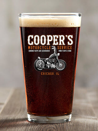 Motorcycle Service BP : Pint Glasses - Color Printed