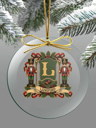 Nutcracker Coat Of Arms : 4 Inch Round Glass Ornament