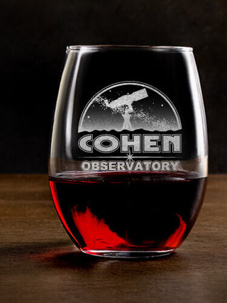 Observatory : Stemless Wine Glasses - Engraved