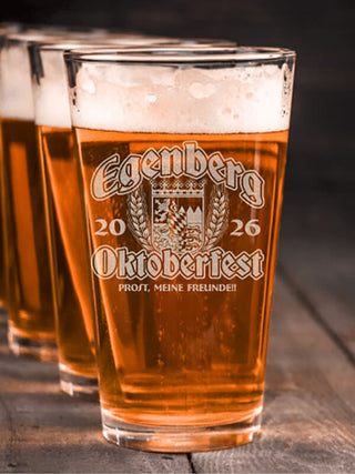 Oktoberfest : Pint Glasses - Engraved
