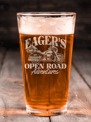 Open Road : Pint Glasses - Engraved