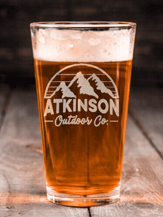 Outdoor Company : Pint Glasses - Engraved