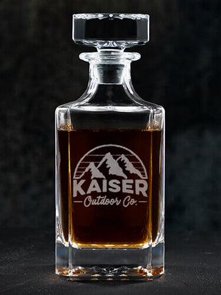 Outdoor Company : Whiskey Decanter - Engraved