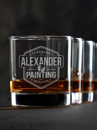 Painting : Rocks Glasses - Engraved