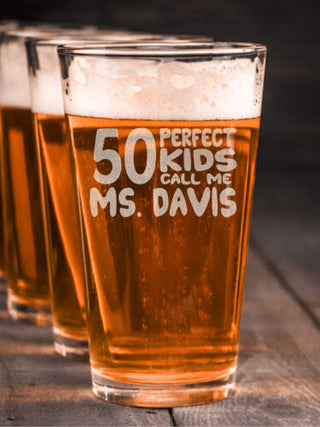Perfect Kids : Pint Glasses - Engraved