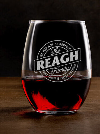 Perfectly Irish : Stemless Wine Glasses - Engraved