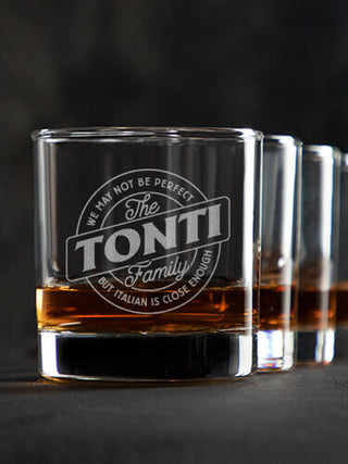 Perfectly Italian : Rocks Glasses - Engraved