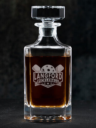 Pickleball : Whiskey Decanter - Engraved