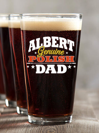Polish Dad : Pint Glasses - Color Printed