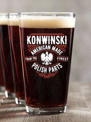 Polish Parts : Pint Glasses - Color Printed