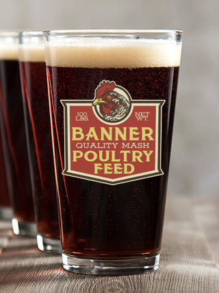 Poultry Feed : Pint Glasses - Color Printed