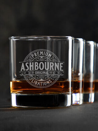 Premium Libations : Rocks Glasses - Engraved