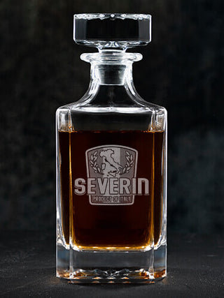 Product Of Italy : Whiskey Decanter - Engraved