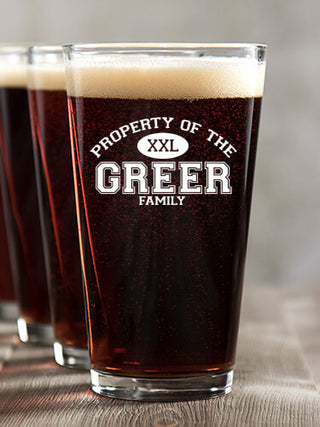 Property of Family : Pint Glasses - Color Printed