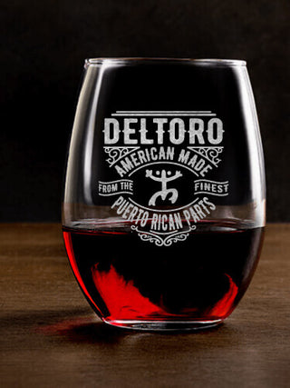 Puerto Rican Parts : Stemless Wine Glasses - Engraved