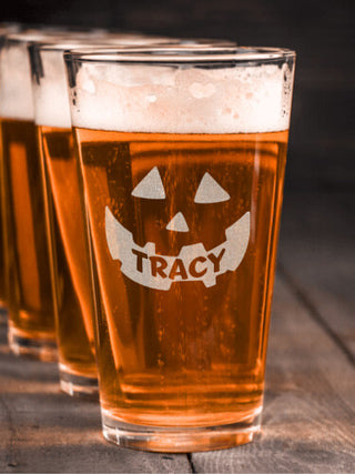 Pumpkin : Pint Glasses - Engraved