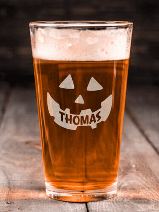 Pumpkin : Pint Glasses - Engraved