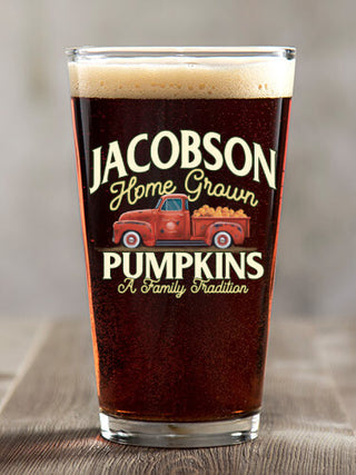 Pumpkins : Pint Glasses - Color Printed