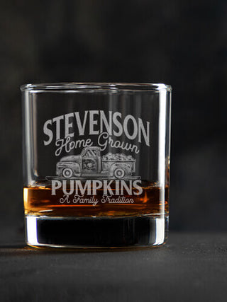 Pumpkins : Rocks Glasses - Engraved