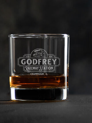 Railway Station : Rocks Glasses - Engraved