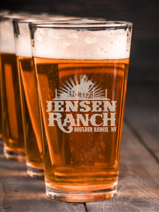 Ranch : Pint Glasses - Engraved
