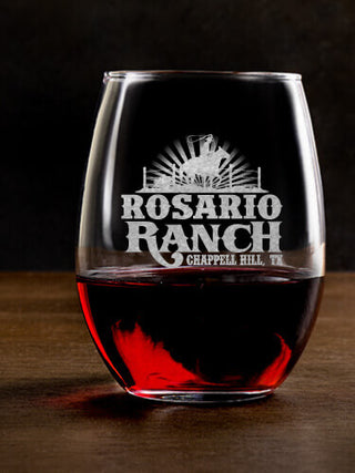 Ranch : Stemless Wine Glasses - Engraved