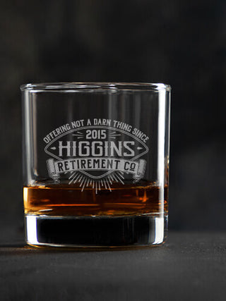Retirement Company : Rocks Glasses - Engraved
