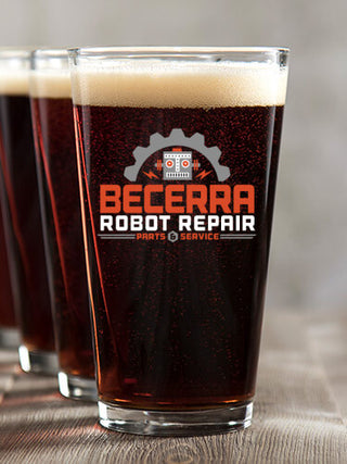 Robot Repair : Pint Glasses - Color Printed